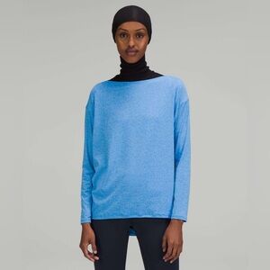 Lululemon Back in Action Long Sleeve Shirt *Nulu Heathered Poolside